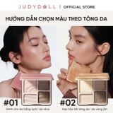 Bảng phấn bắt sáng tạo khối 4 ô Judydoll Highlight & Contour 9g