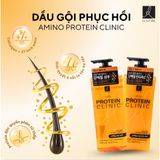 Gội xả phục hồi tóc Elastine Amino Protein Clinic 855ml