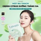 Mặt nạ thạch cao cấp LUVUM Gel Mask 33g - hộp 5 miếng Green Citrus