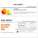 Mặt nạ dưỡng da vi sợi SUR. MEDIC Mask 30g - hộp 10 miếng Age Control-Multi Vita