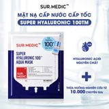 Mặt nạ dưỡng da vi sợi SUR. MEDIC Mask 30g - hộp 10 miếng Super Hyaluronic 100™ Aqua