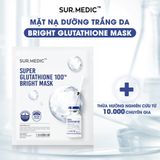 Mặt nạ dưỡng da vi sợi SUR. MEDIC Mask 30g - hộp 10 miếng Bright Glutathione