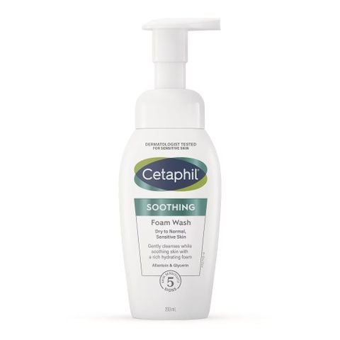 Sữa rửa mặt dạng bọt làm dịu tức thì & cấp ẩm tối ưu cho da nhạy cảm CETAPHIL Soothing Foam Wash 200ml