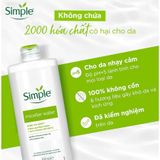 Nước Tẩy Trang Simple Làm Sạch Trang Điểm Kind To Skin Micellar Cleansing Water