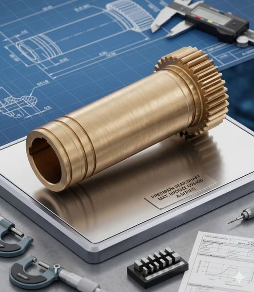  Trục bánh răng rỗng bằng đồng 