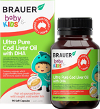 TP BVSK Brauer Baby & Kids Utral Pure Cod Liver Oil with DHA 90 Softgels
