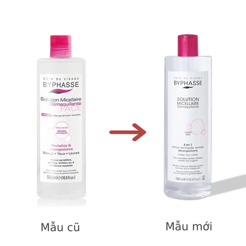 Nước tẩy trang Byphasse dành cho da nhạy cảm, da khô và da dễ kích ứng 500ml