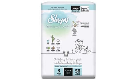 Size Maxi - Tã/bỉm quần Sleepy Bio Natural - Thương hiệu Thổ Nhĩ Kỳ
