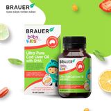 TP BVSK Brauer Baby & Kids Utral Pure Cod Liver Oil with DHA 90 Softgels