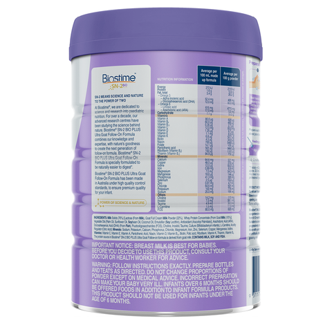 Sản phẩm dinh dưỡng Biostime SN-2 BIO Plus Ultra Goat Follow-on Formula, 800g/hộp (Số 2 6-12 tháng )