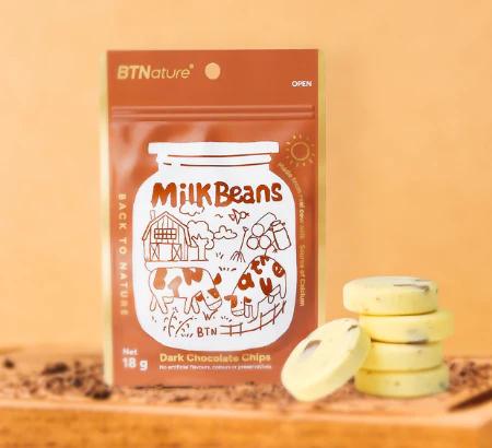 Viên sữa socola BTNature Milk Beans dark chocolate chips