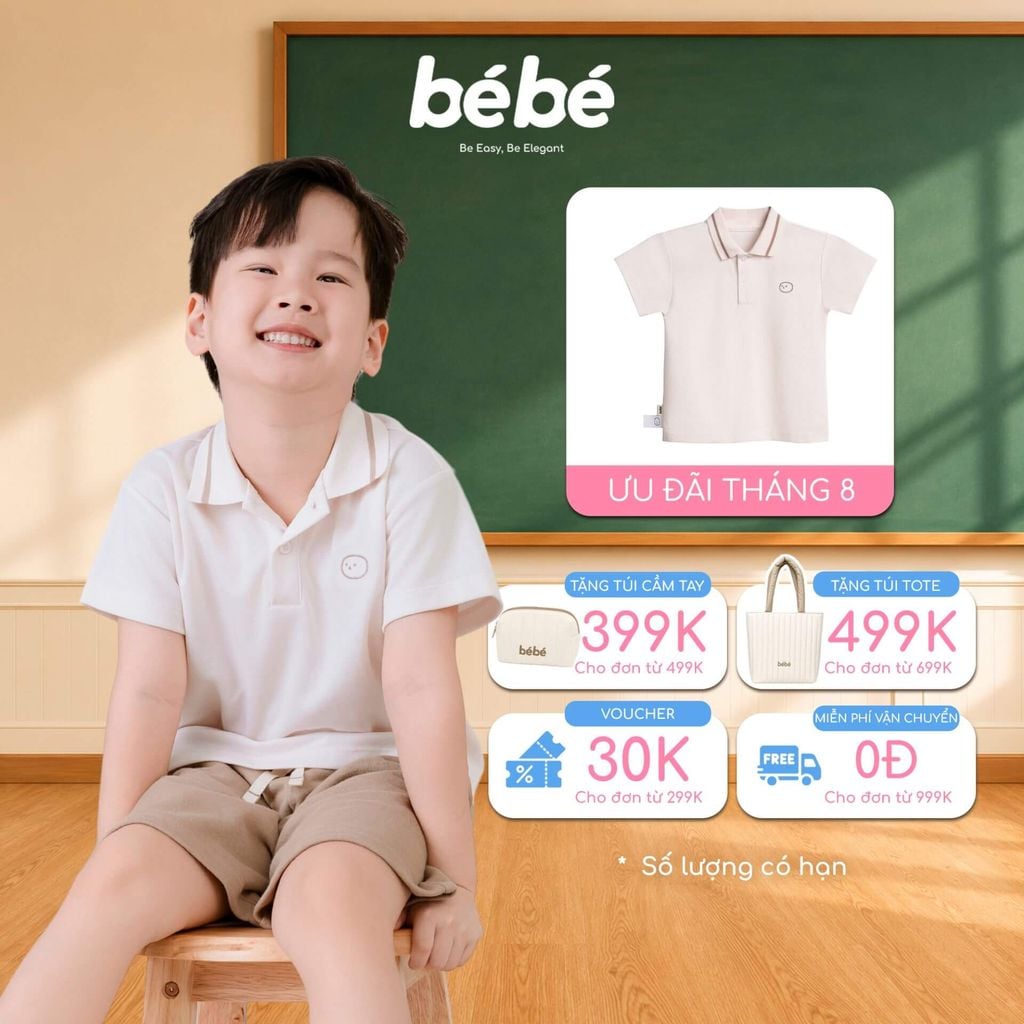 Áo Polo BéBé Cổ Viền Sọc Bé Trai Lịch Sự Năng Động