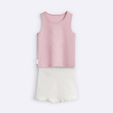 Set Ba Lỗ Bé Gái BéBé Co Giãn Linh Hoạt Thêu Nơ