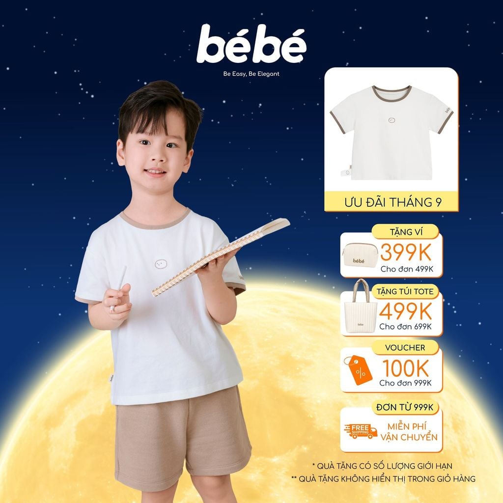 Áo Thun BéBé Logo Icon Bé Trai Cotton Cổ Tròn Mềm Mát