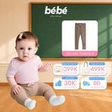 Quần Leggings BéBé Đính Nơ Bé Gái Cotton Co Giãn Mềm Mại