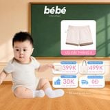 Quần Short BéBé Bé Trai Pima Cotton Cao Cấp Mềm Mịn Thoáng Mát Logo