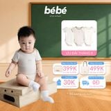 Set 3 bộ Bodysuit BéBé Tay Ngắn Cotton Supersoft Siêu Mềm Mát