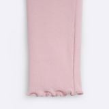 Quần Leggings BéBé Lai Bèo Đính Nơ Bé Gái Cotton Mềm