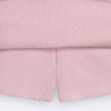 Set Váy hồng BéBé Áo Polo viền sò và Chân váy A đính nơ bé gái