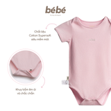 Bodysuit BéBé Tay Ngắn Bé Trai & Bé Gái Cotton Supersoft Siêu Mềm Mát