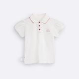 Áo Polo BéBé Cổ Viền Sò Bé Gái Thanh Lịch Dễ Thương