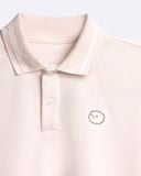 Set Bé trai BéBé Áo Polo viền trắng nâu và Quần dài thể thao