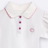 Áo Polo BéBé Cổ Viền Sò Bé Gái Thanh Lịch Dễ Thương
