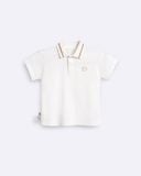 Set Bé trai BéBé Áo Polo viền trắng nâu và Quần dài thể thao