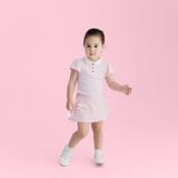 Chân Váy BéBé Dáng A Bé Gái Pima Cotton Cao Cấp Mềm Mịn Đính Nơ
