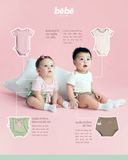 Set Bé gái BéBé Bodysuit và Quần phồng