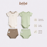 Set Bé trai BéBé Bodysuit và Quần phồng
