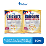  Combo 2 Sữa bột CaloSure America+ 800g (Tiểu đường) - VitaDairy 