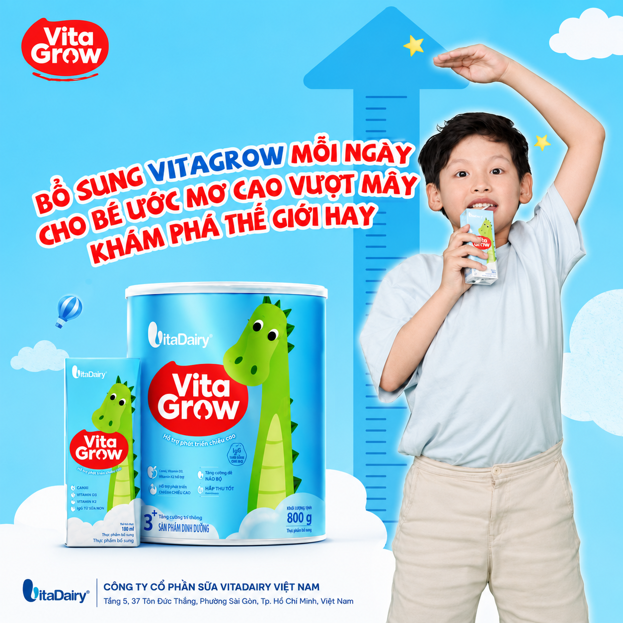  SPDD công thức Vita Grow 3+ 900g 