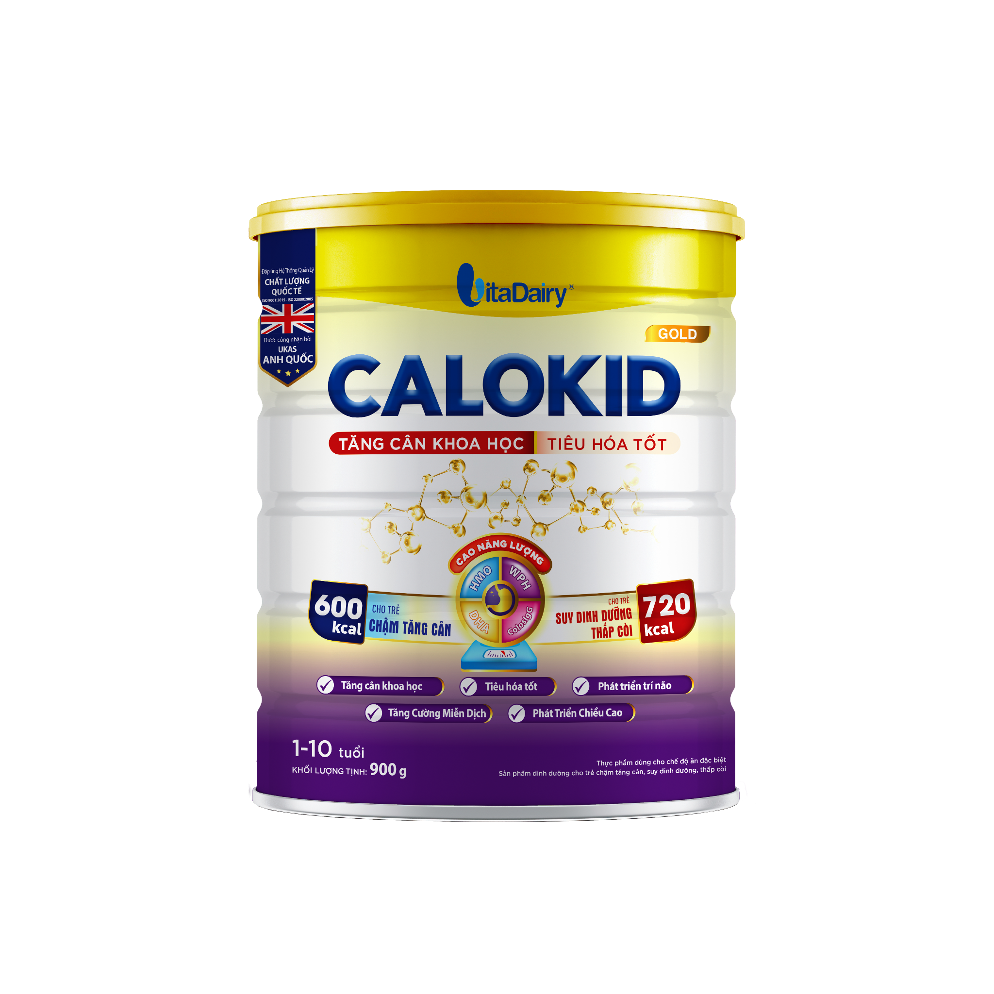  Sữa bột Calokid Gold 1+ 900g 