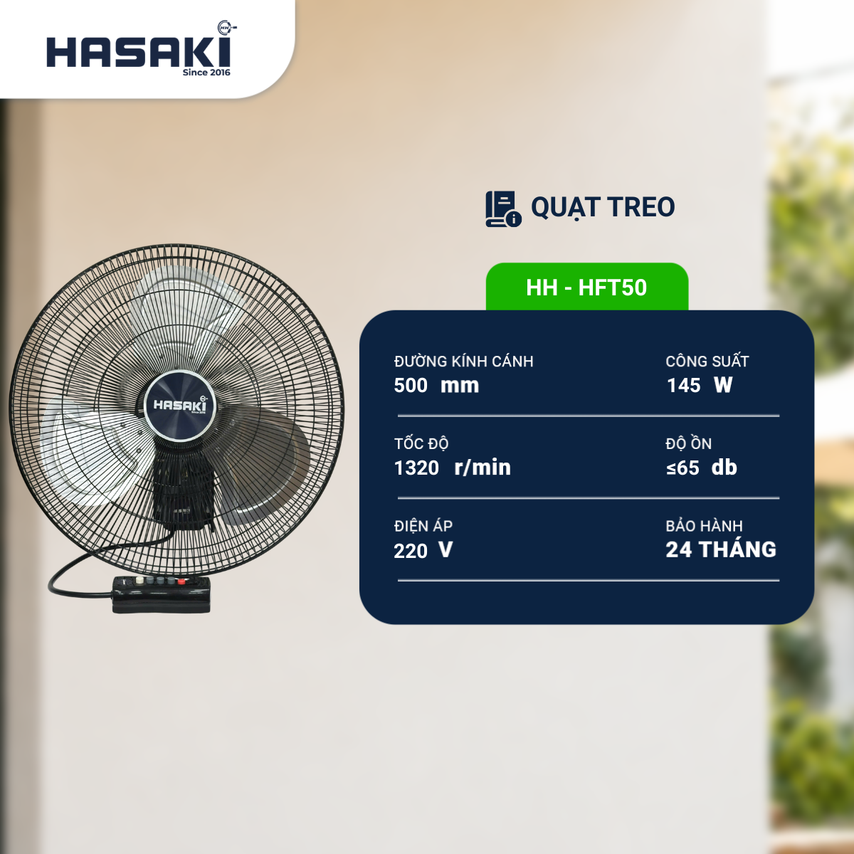 Quạt Treo Bán Công Nghiệp HH-HFT50 