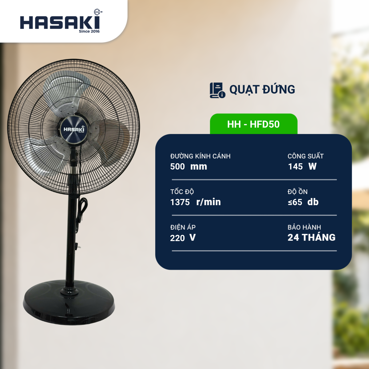  Quạt Đứng Bán Công Nghiệp HH-HFD50 