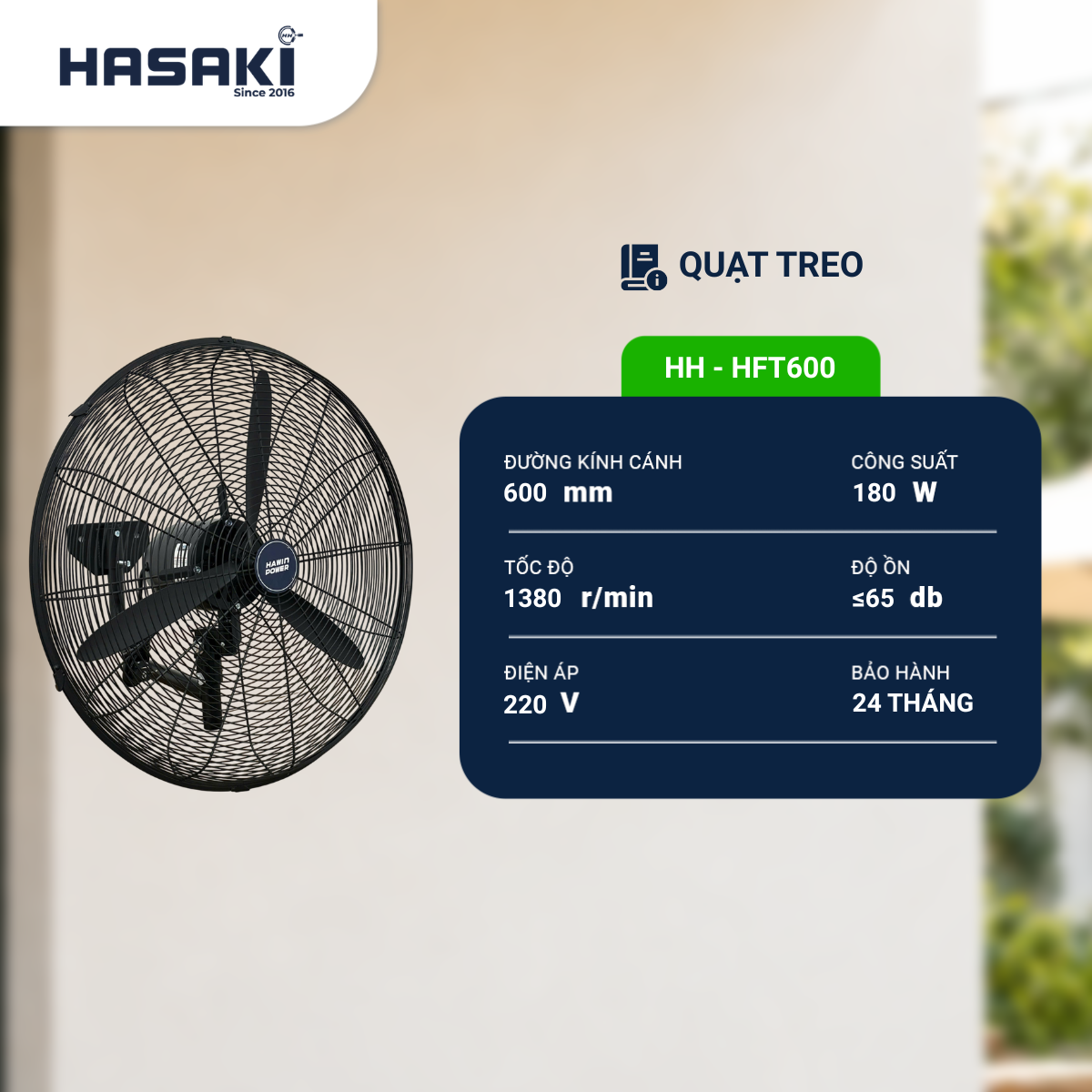  Quạt Treo Công Nghiệp HH-HFT600 