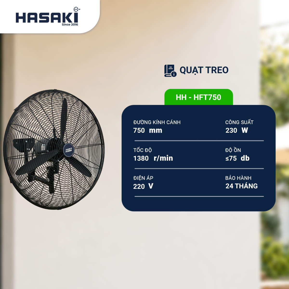  Quạt Treo Công Nghiệp HH-HFT750 