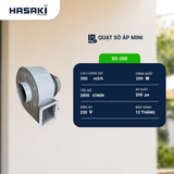  Quạt Sò Áp Mini SO-200-220V 