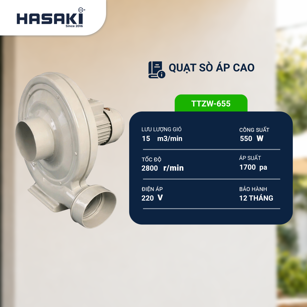  Quạt Sò Áp Cao TTZW-655-220V 