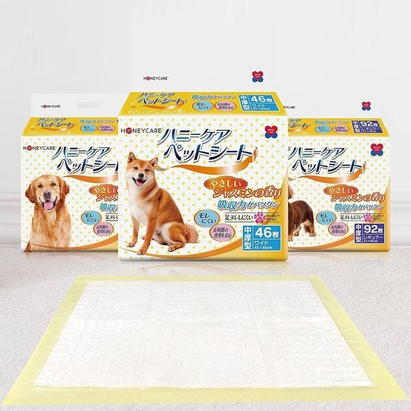 DoggyMan HoneyCare Tấm Lót Vệ Sinh Dành Cho Thú Cưng Deluxe - Hường Nhài Size S/M