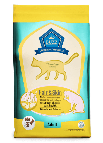 Buzz Advanced Nutrition Hair & Skin–Hạt Dinh Dưỡng Cho Mèo Hỗ Trợ Da & Lông (1kg)