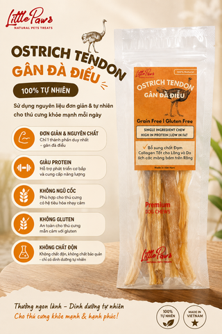 Little Paws - Gân Đà Điểu Sấy XLarge size - 50G/80G