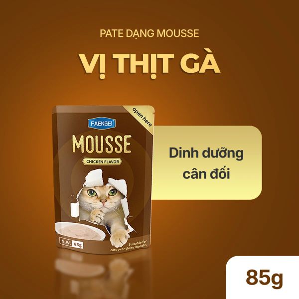 Faenbei Pate Mèo Dạng Mousse 85g