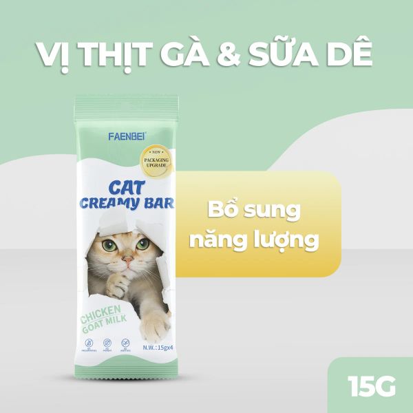 Faenbei  Súp thưởng dòng Creamy cho mèo gói 15g