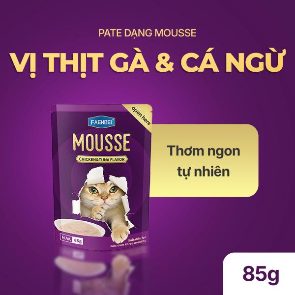 Faenbei Pate Mèo Dạng Mousse 85g