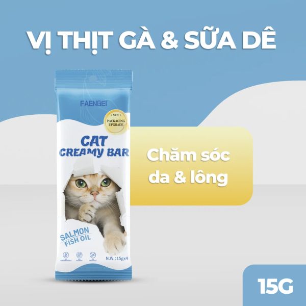 Faenbei  Súp thưởng dòng Creamy cho mèo gói 15g