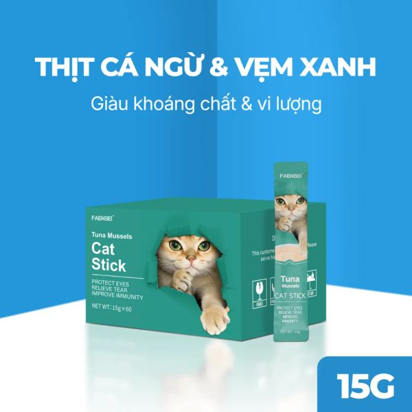 Faenbei Súp thưởng dòng kinh điển cho mèo Que 15g