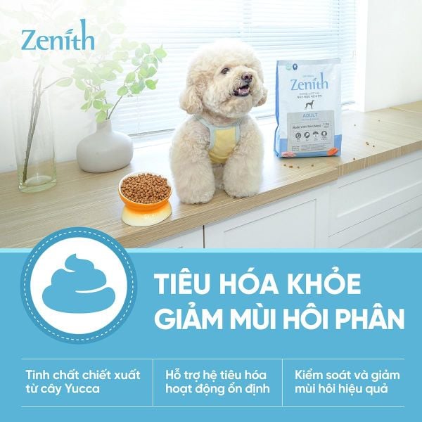 Thức Ăn Hạt Mềm Cho Chó Trưởng Thành - ZENITH ORIGINAL - Vị Gà & Cá Hồi - 1.2kg