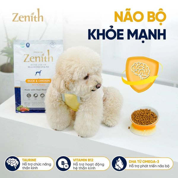 Thức Ăn Hạt Mềm Cho Chó Trưởng Thành - Zenith Premium  - Vị Vịt&Gà  - 1kg